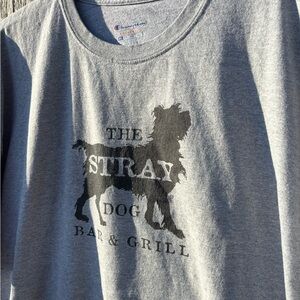 Champion Heather Gray Dog Graphic Tee